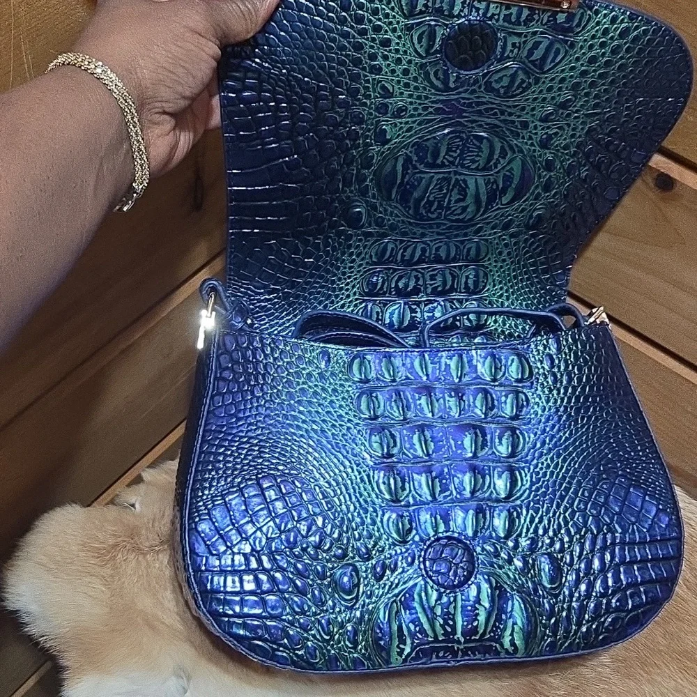 Brahmin Small Nadine Royalty Ombré Crossbody Bag NWT